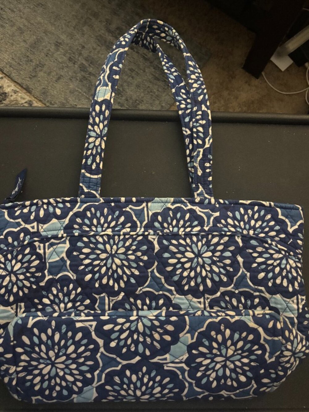 Blue, Light Blue and White Tote Bag